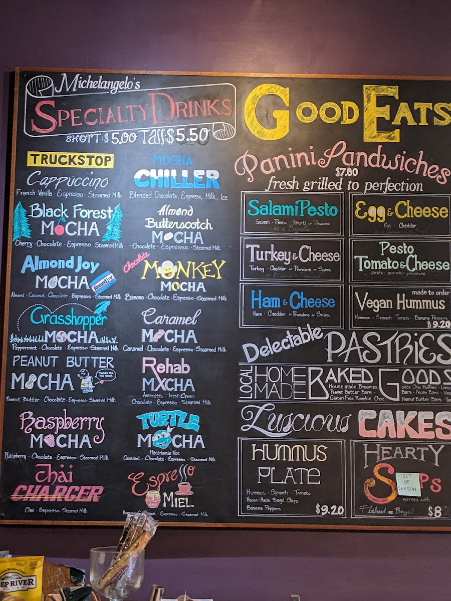 Menu Michelangelo's Coffee House-3